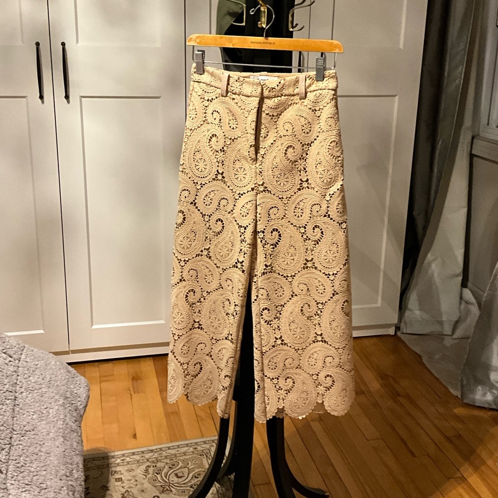 Self-Portrait Beige Lace pants